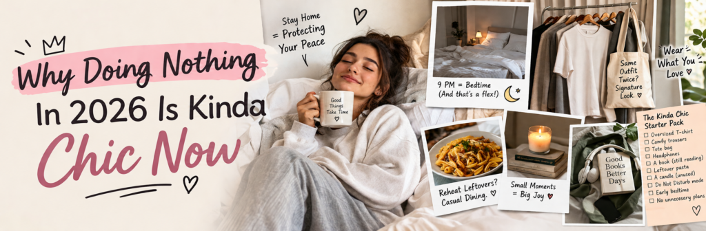 Why Doing Nothing in 2026 Is Kinda Chic Now